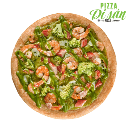 Pizza Hải Sản Pesto Xanh Full Topping