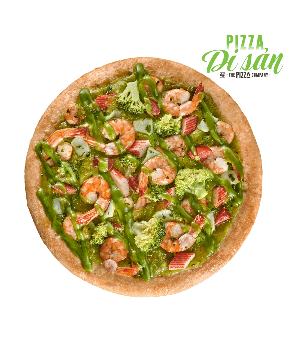 Pizza Hải Sản Pesto Xanh Full Topping