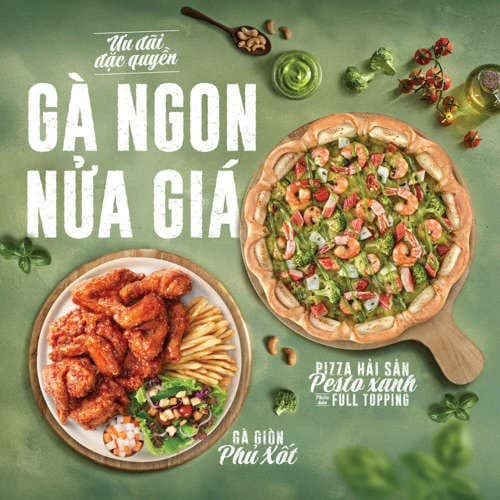 Combo Gà Ngon Nửa Giá + Pizza Size M
